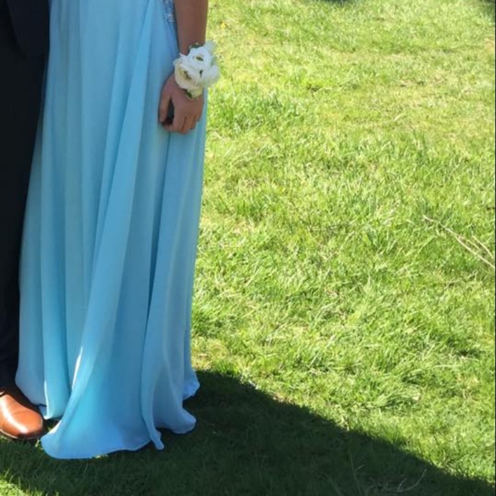 Light Blue Formal Dress - size 6/8 - Picture 4 of 6
